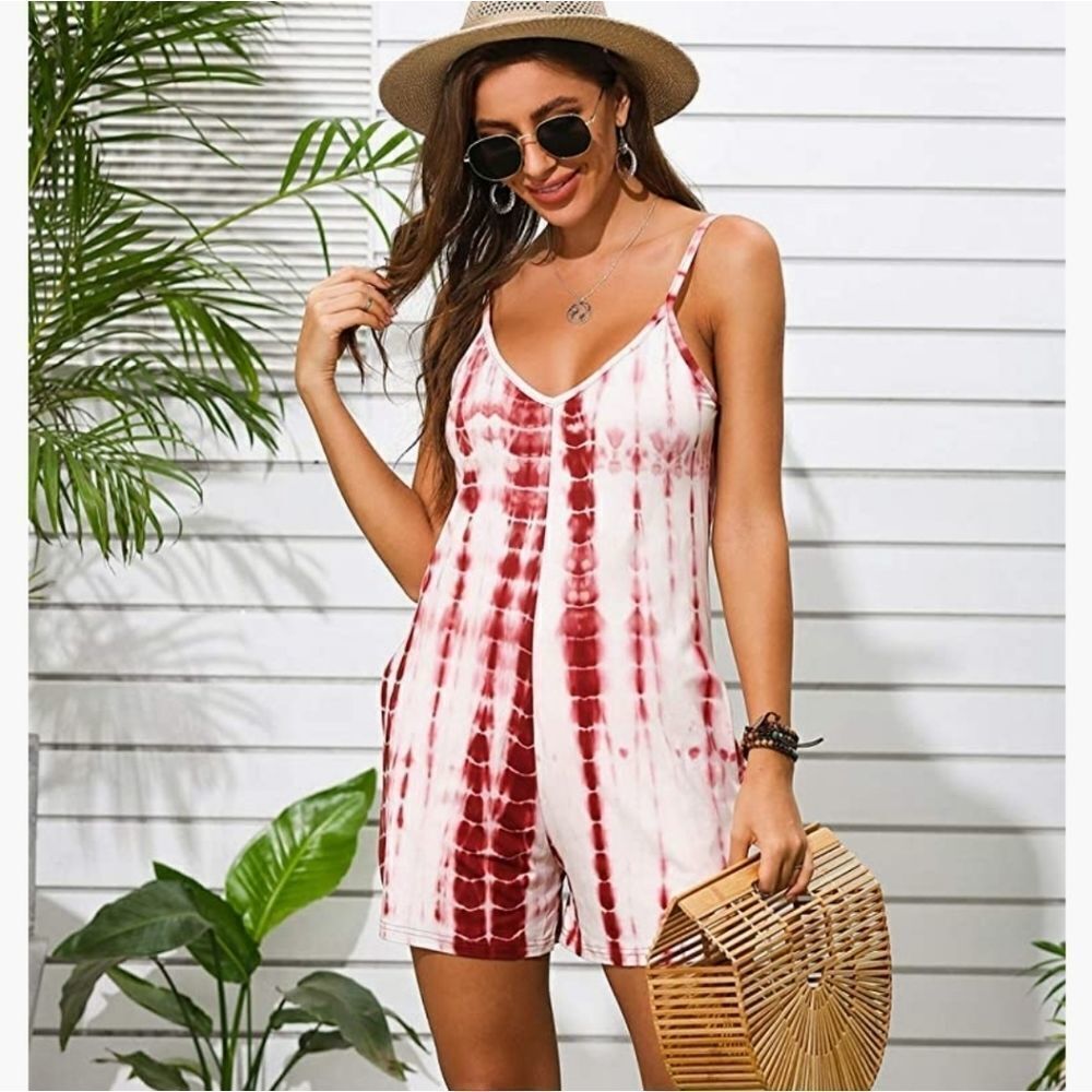 🔥 SALE 🔥 Casual Tie dye Slip Dress/Romper
